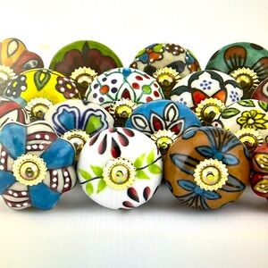 Drawer Pull / Handle / Knob Hardware - Ceramic, Multicolor, Handmade, Unique 15